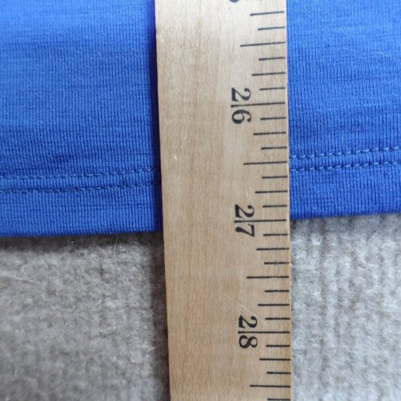 Icebreaker Shirt Medium Blue Solid Wool Blend - Picture 5 of 9